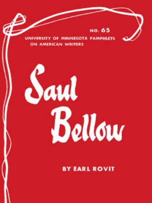 cover image of Saul Bellow--American Writers 65